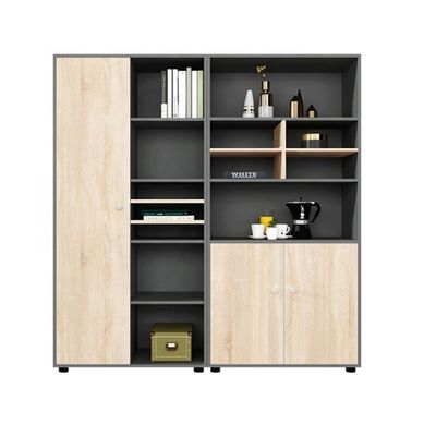 Armazenamento de dados Armazém de combinação de arquivos de madeira para escritório de estilo de design simples