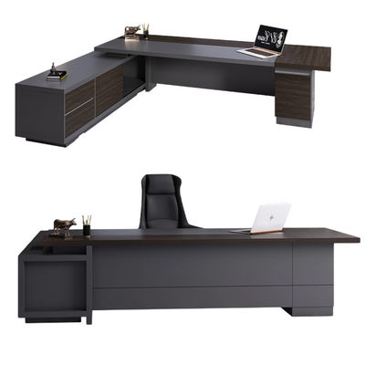 Escritório Moderno Chefe Escritório L-Forma de Computador Escritório com espessura de 50 mm Top de Mesa