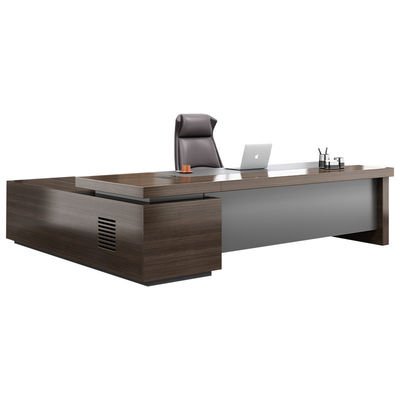 Mobiliário comercial Mesa de escritório executiva de madeira moderna com espessura de 50 mm