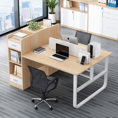 2 lugares Móveis de escritório Mesa de pessoal Estação de trabalho modular com gaveta em estilo moderno