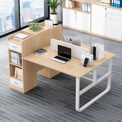 2 lugares Móveis de escritório Mesa de pessoal Estação de trabalho modular com gaveta em estilo moderno