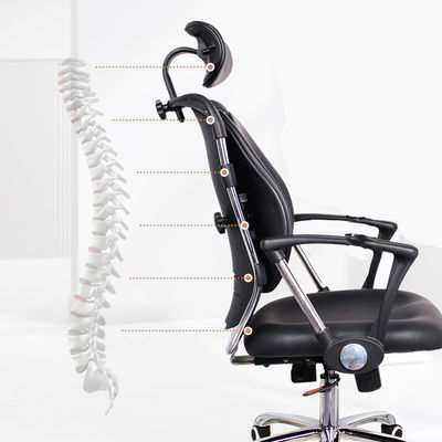 Cadeira executiva ergonômica de couro PU com estilo de design moderno e serviço pós-venda de 3 anos