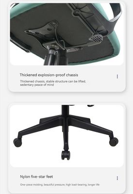 Cadeira de escritório ergonômica Lounge giratório confortável com rede de 360 graus e sem design de mangueira