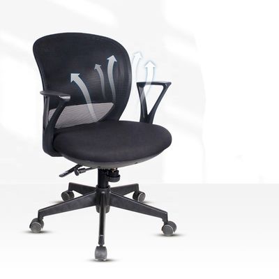 Base e apoios de braço espessos para o conforto ideal 2024 Executive Black Swivel Chair