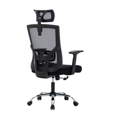 Cadeira de escritório giratória com design ergonômico e suporte de costas ajustável