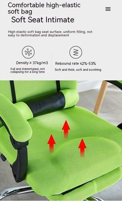 Cadeira de escritório de rede de treinamento de conferências ajustável em altura com design giratório e de malha