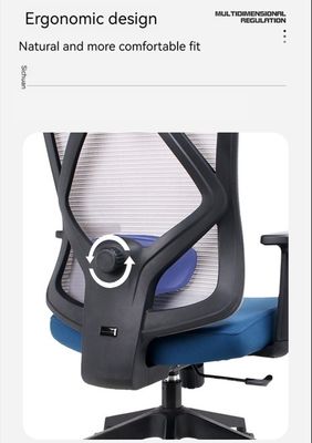 Cadeira de escritório de malha de design lumbar ergonômico com porosidade e almofada de esponja confortável