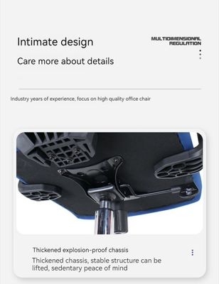 Modern Design High Back Office Chair com função giratória e almofada azul OEM ODM