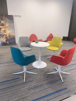 NO Sofá de escritório dobrável de moda cadeira com pernas de metal e sala de estar de tecido multicolorido