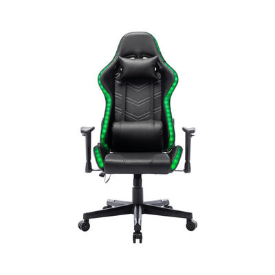 Cadeira de PC ergonómica com reclinação ajustável e cadeira de jogos de couro imitado