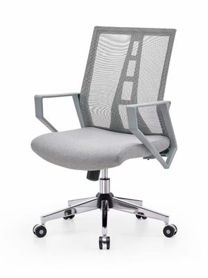 Cadeira de escritório de malha azul giratória ajustável para estilo de design moderno e assentos confortáveis