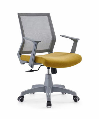 Cadeira de escritório ergonômica de altura ajustável com malha respirável e rodas giratórias