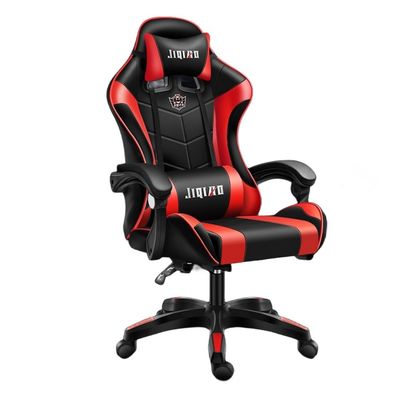 Assento giratório de escritório ou cadeira de jogos com suporte lombar ajustável em altura e apoio de cabeça