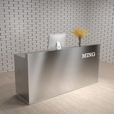 Mesa de recepção OEM com gavetas e armários feitos de placas de melamina MDF/MFC E1