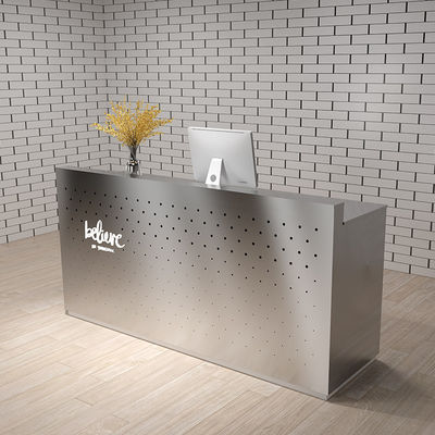 Mesa de recepção OEM com gavetas e armários feitos de placas de melamina MDF/MFC E1