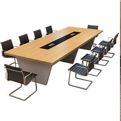 Formação de pessoal rectangular Tabela de negociação e combinação de cadeiras para escritório moderno
