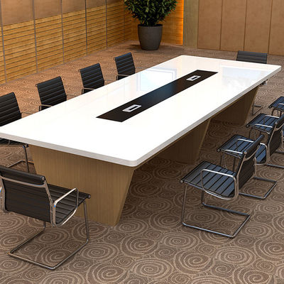 Formação de pessoal rectangular Tabela de negociação e combinação de cadeiras para escritório moderno