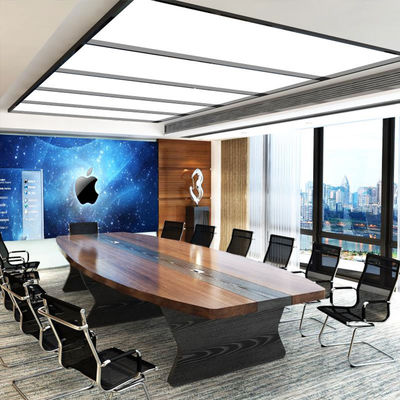 E1 Mesa e cadeira de conferência MDF/MFC Melamina Board Combinação para escritórios modernos