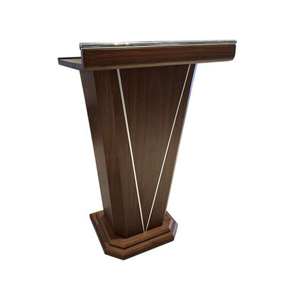 Lectern de madeira maciça elegante para área de conferência pódio mesa de conferência moderna simples