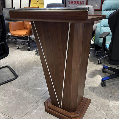 Lectern de madeira maciça elegante para área de conferência pódio mesa de conferência moderna simples