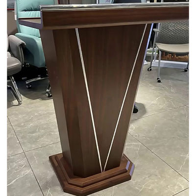 Lectern de madeira maciça elegante para área de conferência pódio mesa de conferência moderna simples