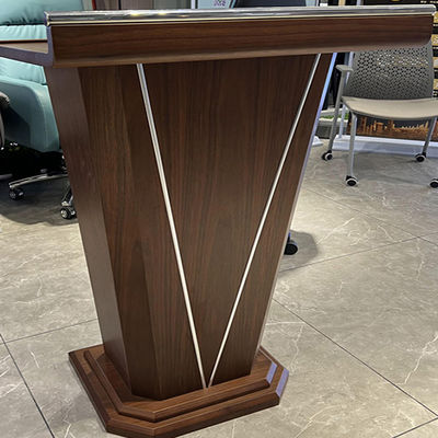 Lectern de madeira maciça elegante para área de conferência pódio mesa de conferência moderna simples