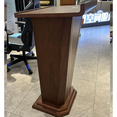 Lectern de madeira maciça elegante para área de conferência pódio mesa de conferência moderna simples