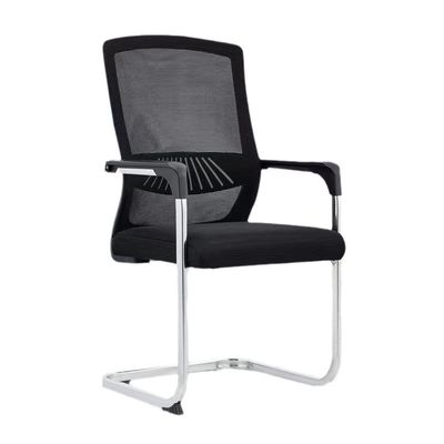 Metal Feet Bow Mesh Backrest Cadeira de escritório para computador e conferência em preto