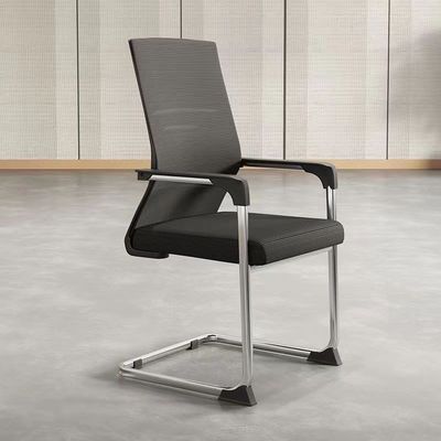 Metal Feet Bow Mesh Backrest Cadeira de escritório para computador e conferência em preto