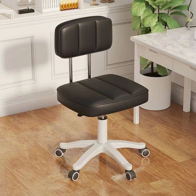 Tabuleiro de maquiagem de tecido com elevação ajustável com encosto e design giratório