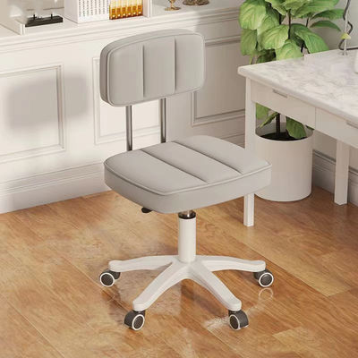 Tabuleiro de maquiagem de tecido com elevação ajustável com encosto e design giratório