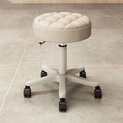 Tabuleiro de maquiagem de tecido com elevação ajustável com encosto e design giratório