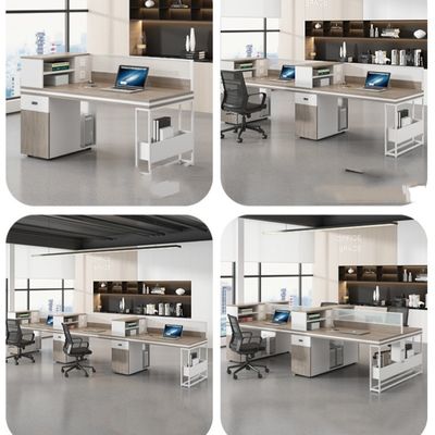 Mesa de computador de escritório para funcionários Mesa e cadeira de escritório multifuncionais para 4-6 pessoas