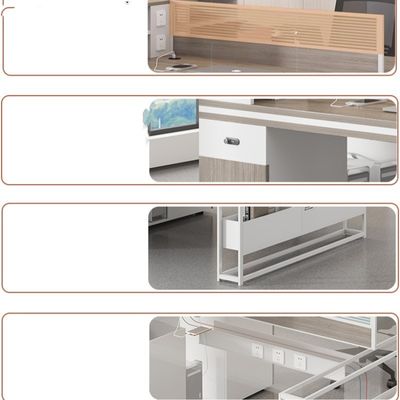 Mesa de computador de escritório para funcionários Mesa e cadeira de escritório multifuncionais para 4-6 pessoas