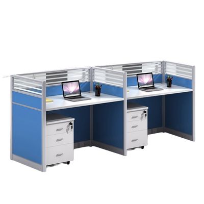 Mobiliário de escritório modular e personalizável Estação de trabalho de tela para 4 pessoas com escritório