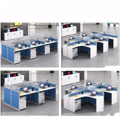 Mobiliário de escritório modular e personalizável Estação de trabalho de tela para 4 pessoas com escritório