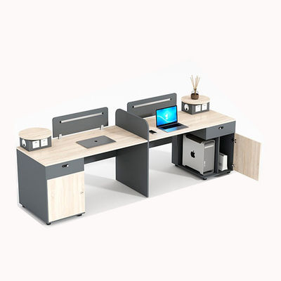 Estilo de madeira maciça 6-4 pessoas Mesa de dois lugares Estação de trabalho Computador Mesa e cadeira