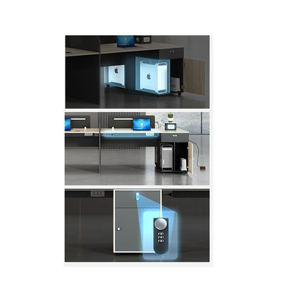 Estilo de madeira maciça 6-4 pessoas Mesa de dois lugares Estação de trabalho Computador Mesa e cadeira