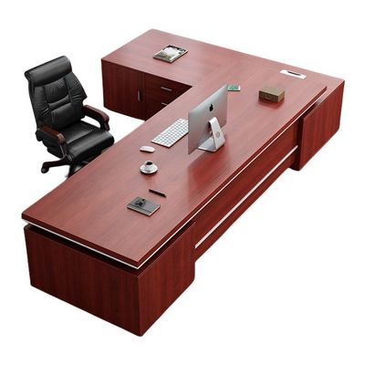 Grande escritório moderno combinação de mesa e cadeira para presidente gerente mobiliário de escritório