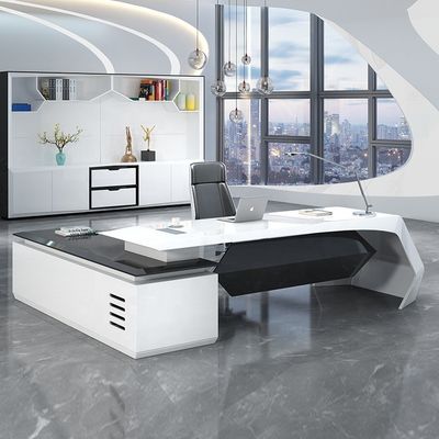 Mesa grande de laca personalizável perfeita para gerentes e supervisores no escritório