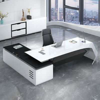 Mesa grande de laca personalizável perfeita para gerentes e supervisores no escritório