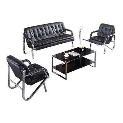 Sofá de escritório contemporâneo e conjunto de mesa de café para ambientes profissionais de negócios
