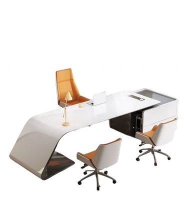 ISO9001/ISO14001 Certificado MDF Lavagem de Pão Mesa de Trabalho Gerente Mesa com Caixa