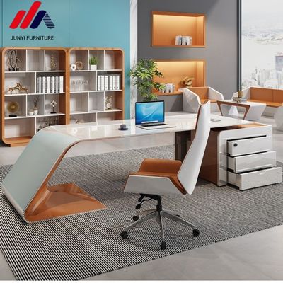 ISO9001/ISO14001 Certificado MDF Lavagem de Pão Mesa de Trabalho Gerente Mesa com Caixa
