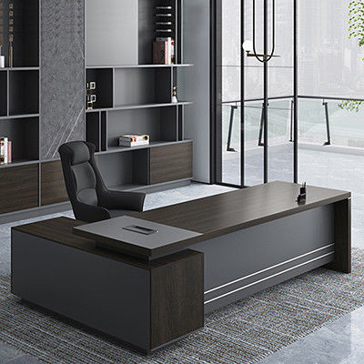Luxo Moderno Design de Madeira Executivo L-Forma Mesa do Presidente para Mobiliário de Escritório