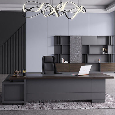 Luxo Moderno Design de Madeira Executivo L-Forma Mesa do Presidente para Mobiliário de Escritório
