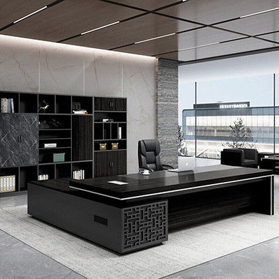 Gestor de escritório de escritório elegante combinação de mesa e cadeira para móveis comerciais