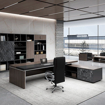 Gestor de escritório de escritório elegante combinação de mesa e cadeira para móveis comerciais