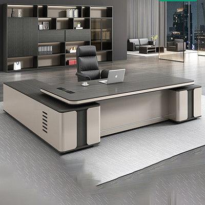 Conjunto de mobiliário de escritório moderno e simples Mesa e cadeira grandes para sala de gerente ecológica