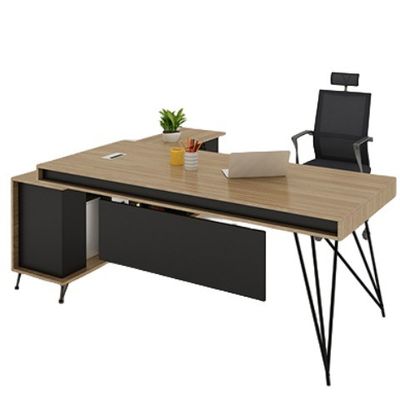 Mesa de computador de pedestal de metal Móveis de escritório diretos para escritório de supervisor separado